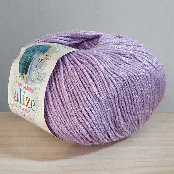 Пряжа Alize Baby wool 146 сирень