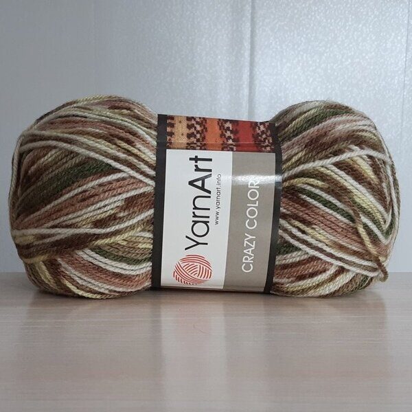 Пряжа YarnArt Crazy color 159 хаки