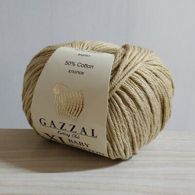 Пряжа Gazzal Baby cotton XL 3424 светлый бежевый