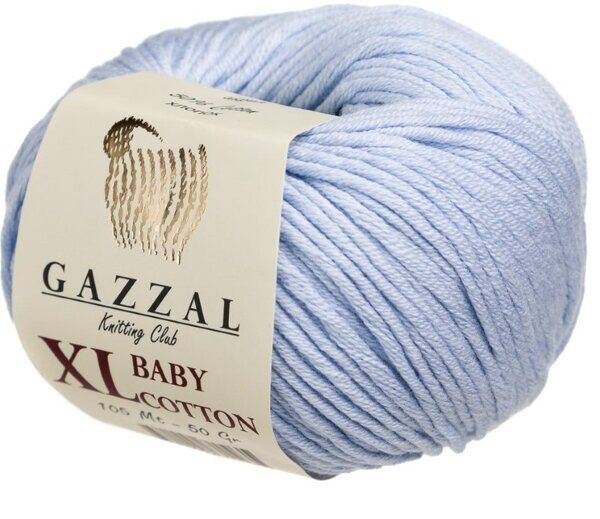 Пряжа Gazzal Baby cotton XL 3429 светлый голубой