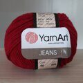 Пряжа YarnArt Jeans 66 Бордовый