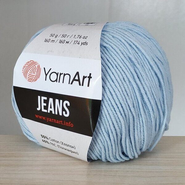 Пряжа YarnArt Jeans 75 бледный голубой