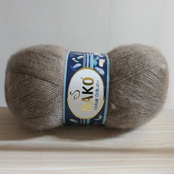 Пряжа Nako Mohair Delicate 6704 какао