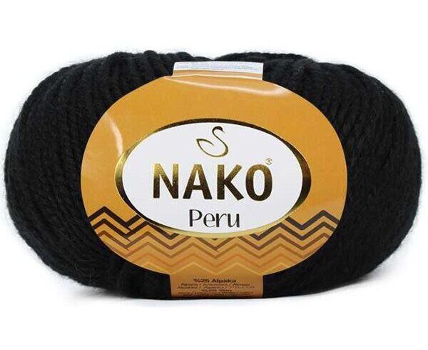 Пряжа Nako Peru 217 черный